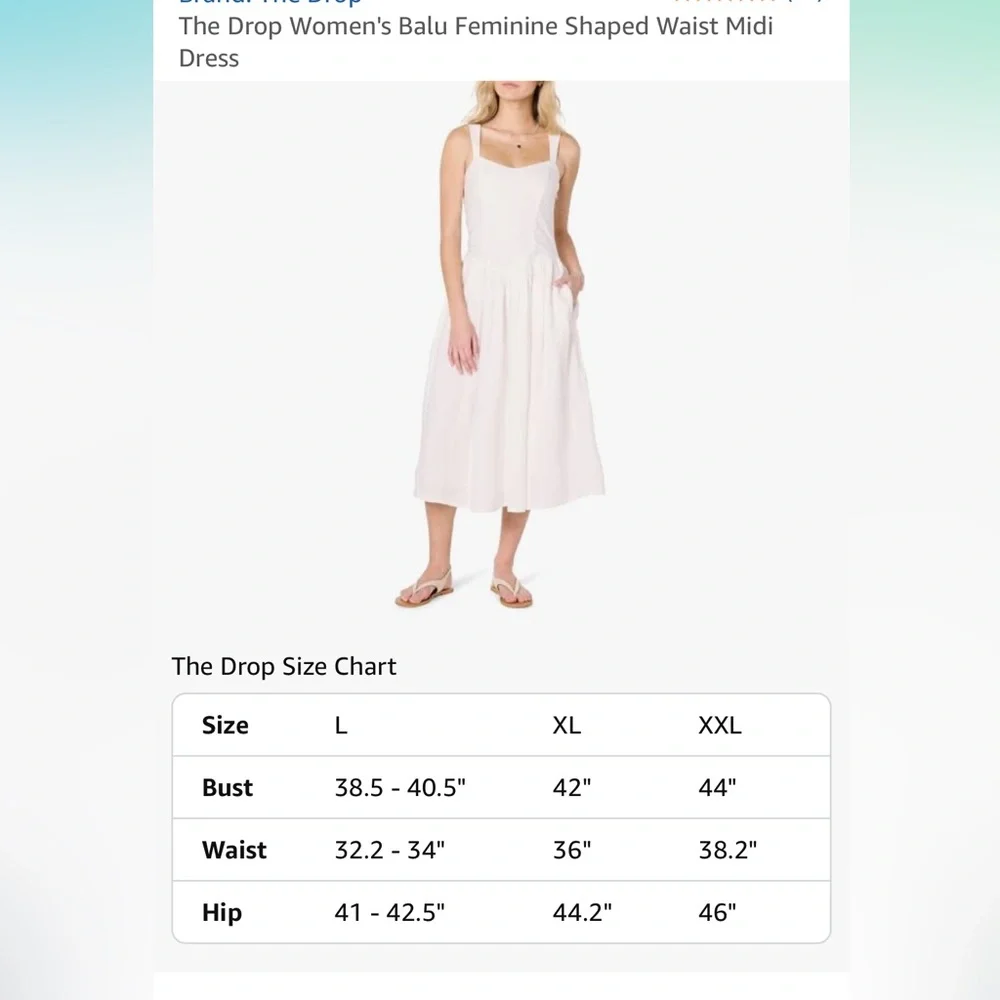 The drop balu feminine shaped White Midi Dress - Picture 5 of 10